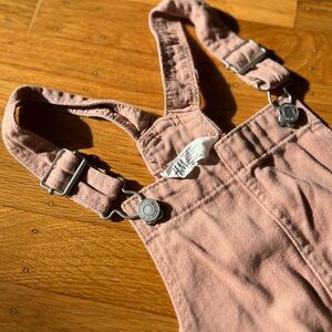 H&M girls brown/pink overall Dress
